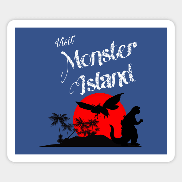 Visit Monster Island Sticker by Kaiju Weekly
